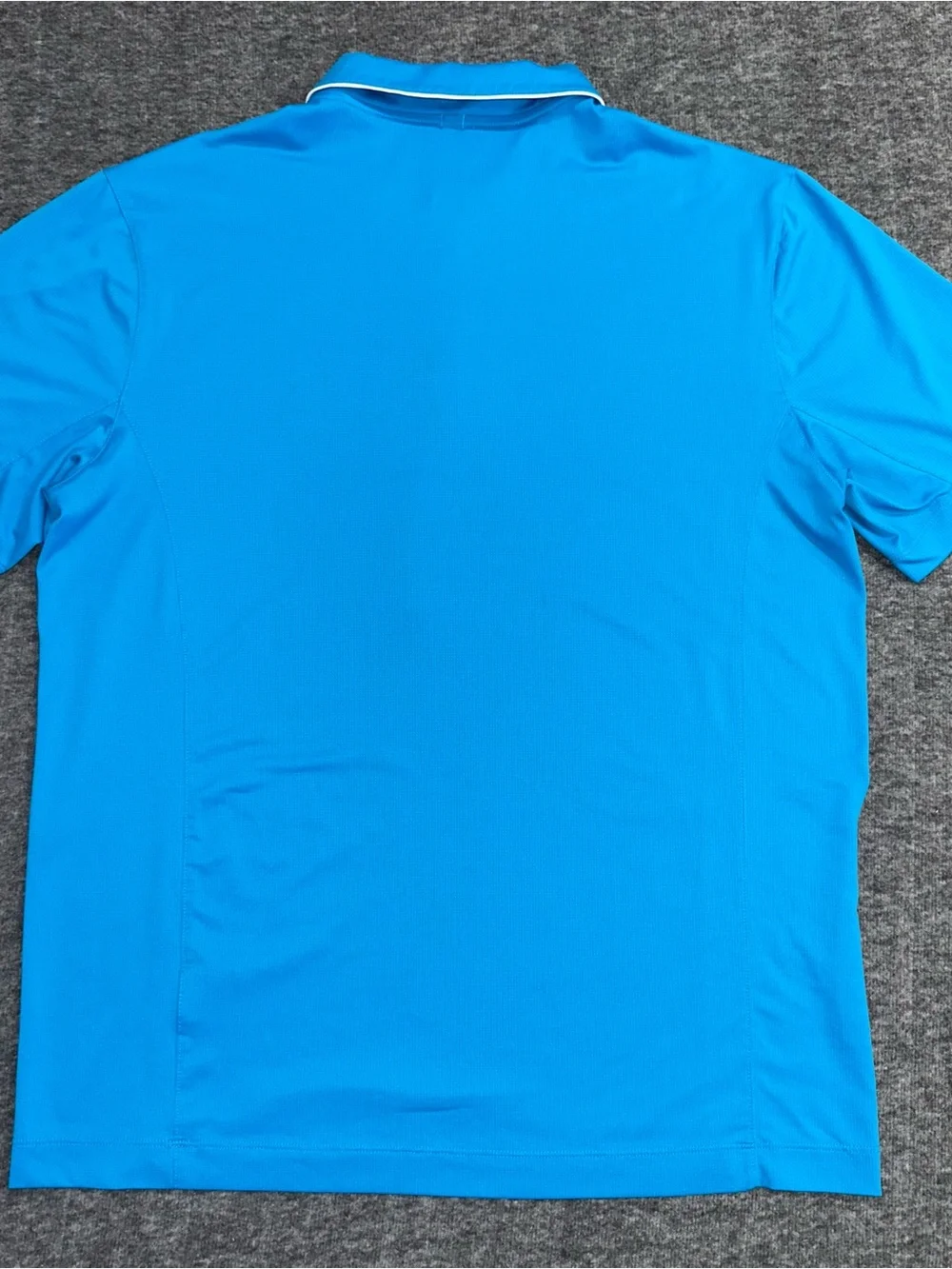 Nike Golf Dri Fit Blue Athletic Golf Polo Shirt Mens Medium Standard Fit